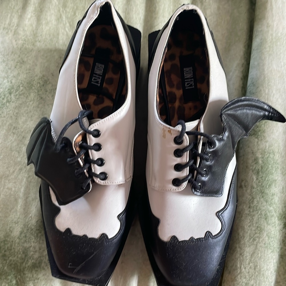 Iron Fist bat shoes with coffin shaped platforms
